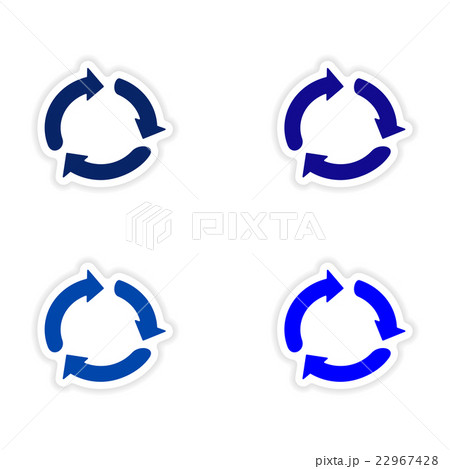 assembly realistic sticker design on paper arrows assembly realistic sticker design on paper arrows 22967428