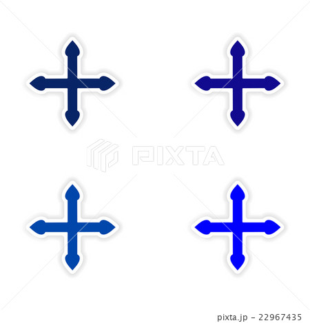 assembly realistic sticker design on paper arrows assembly realistic sticker design on paper arrows 22967435