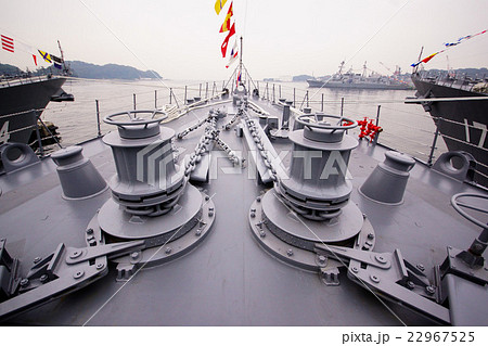 護衛艦 むらさめ 海上自衛隊 横須賀基地 観艦式 一般公開の写真素材