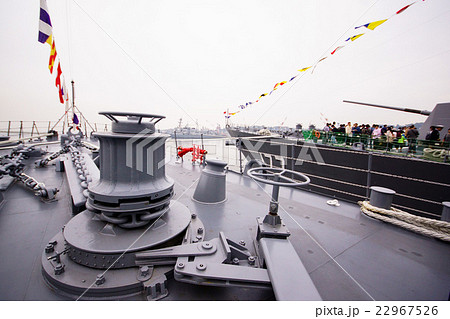 護衛艦 むらさめ 海上自衛隊 横須賀基地 観艦式 一般公開の写真素材