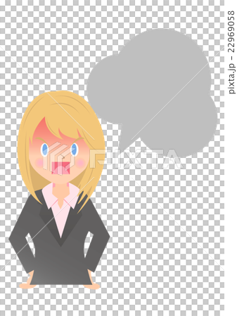 An angry female office worker 22969058