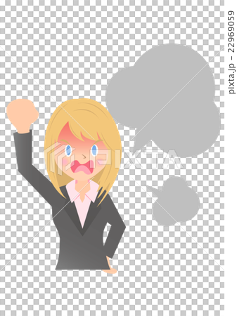 A female office worker who is furious with anger 22969059