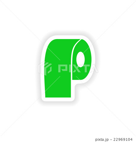 icon sticker realistic design on paper lavatory 22969104
