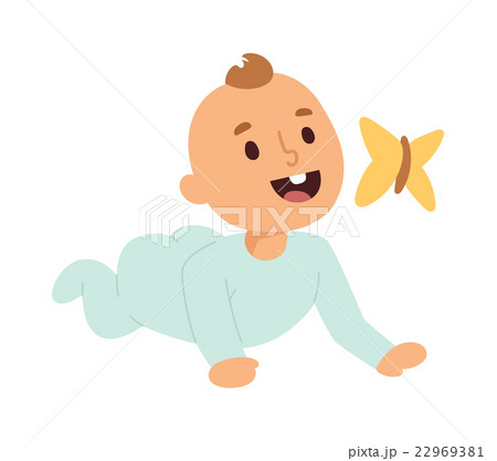 Baby kid and butterfly 22969381