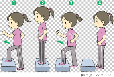 Women walking up and down exercise women - Stock Illustration [22969928 ...