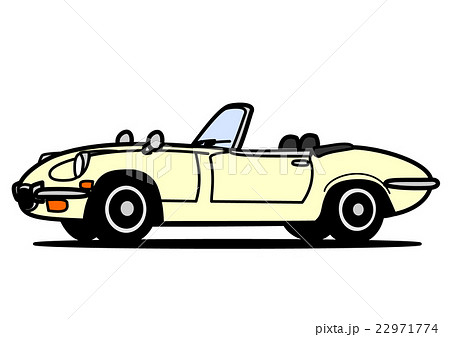 オープンカー　白 22971774