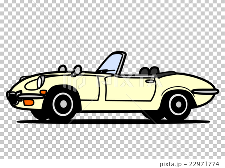 オープンカー　白 22971774