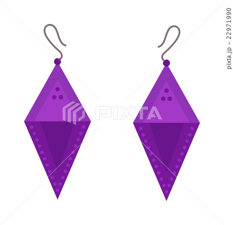 Earrings beautiful accessory isolated.  22971990