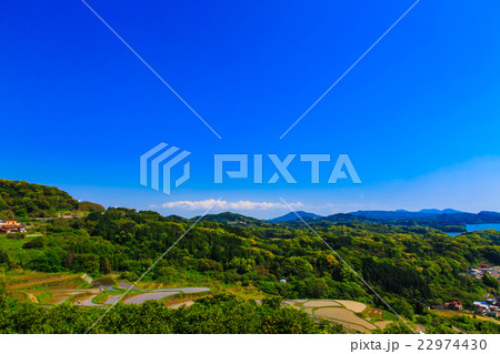 大浦の棚田 水張り風景 大浦の棚田 水張り風景 22974430