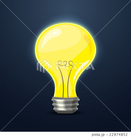 Yellow light bulb, vector illustration 22974852
