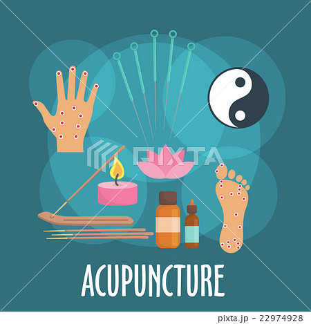 Alternative medicine icon with acupuncture therapy Alternative medicine icon with acupuncture therapy 22974928