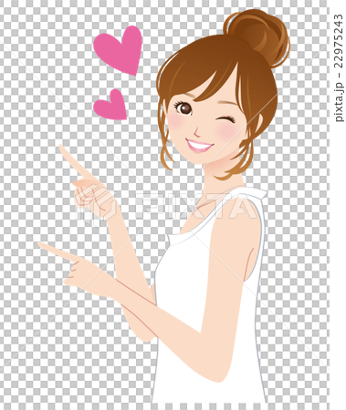 A young woman recommended finger posing pose A young woman recommended finger posing pose 22975243