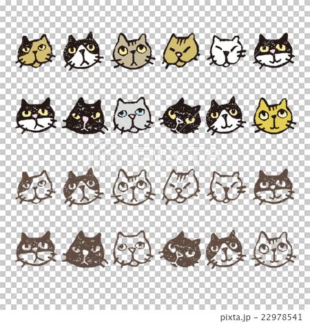 いろいろな猫、表情イラスト 22978541