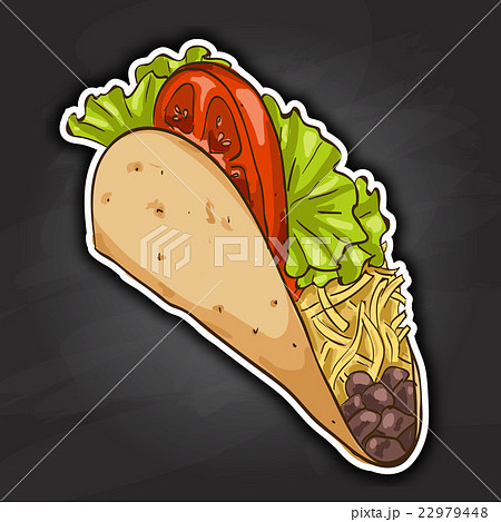 taco, color picture sticker taco, color picture sticker 22979448