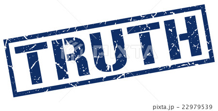 truth blue grunge square vintage rubber stamp 22979539