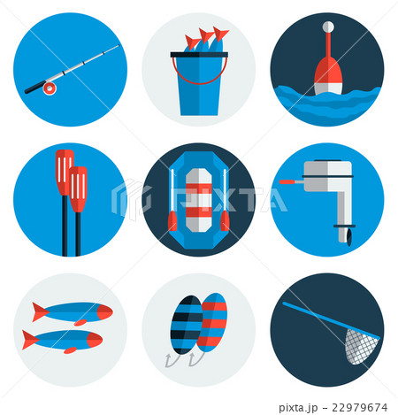 Fishing flat icons Fishing flat icons 22979674