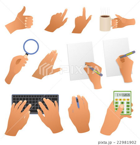 Hands in the office pointing gestures 22981902