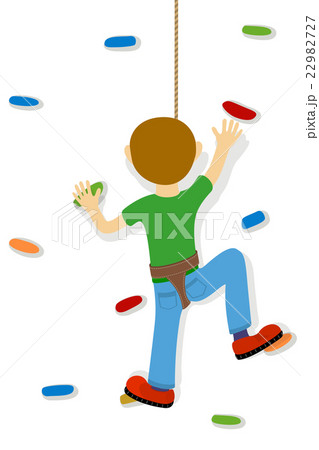 Rock climber boy - at the climbing gym 22982727