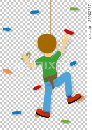Rock climber boy - at the climbing gym 22982727