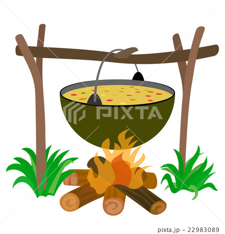 Kettle of Soup in Campfire 22983089