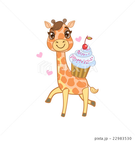 Giraffe With Cupcake Giraffe With Cupcake 22983530