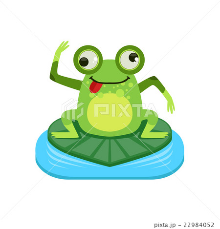Crazy Cartoon Frog Character 22984052