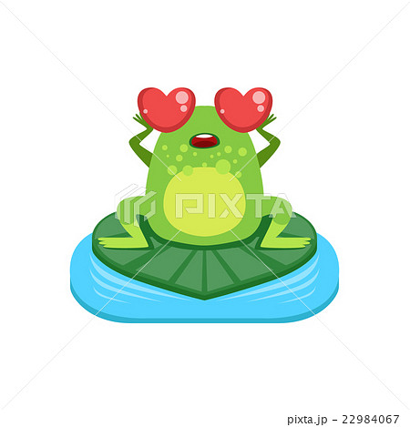 Cartoon Frog Character In Love 22984067