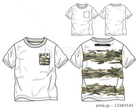 カモフラ柄のTシャツ 22984585