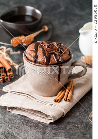 Chocolate souffle with    22986050