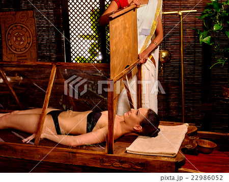 Woman lie in Indian sauna. 22986052