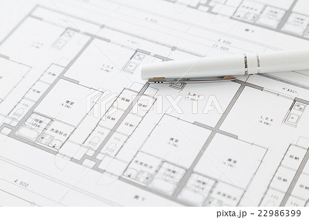 住宅図面 マンションの写真素材