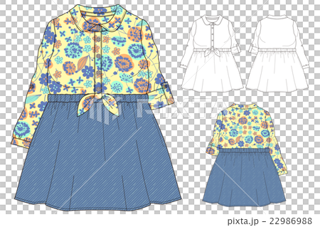 ドッキングワンピースのハンガーイラスト 22986988