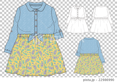 ドッキングワンピースのハンガーイラスト 22986990