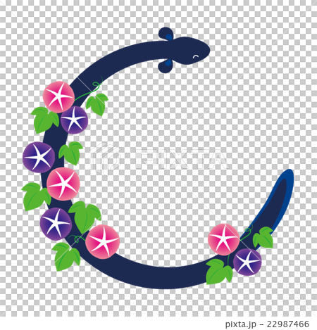 フレーム素材-うなぎ,朝顔 22987466