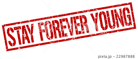 stay forever young red grunge square rubber stamp stay forever young red grunge square rubber stamp 22987888