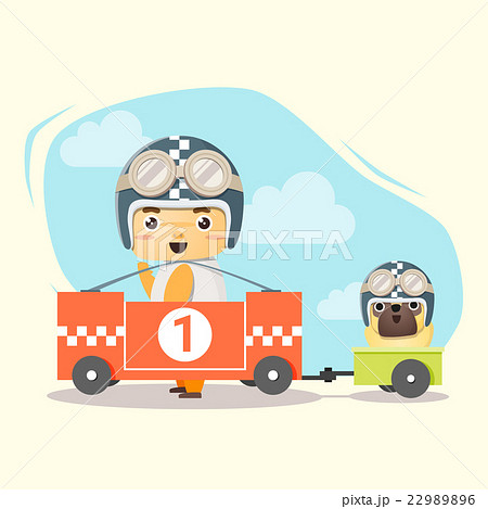 Little boy racer and friend 22989896