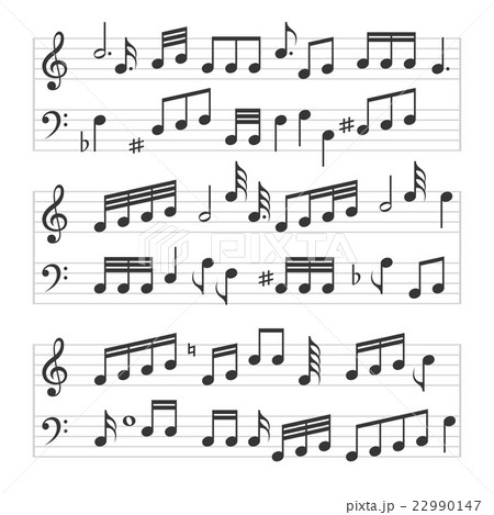 Music Note Sheet Pattern. Vector Music Note Sheet Pattern. Vector 22990147