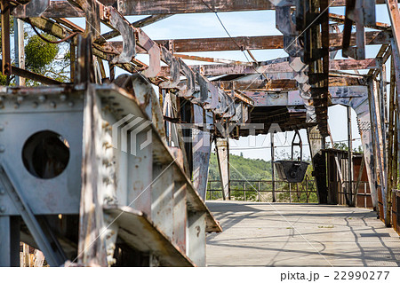 Historic coal mining rail cart Historic coal mining rail cart 22990277