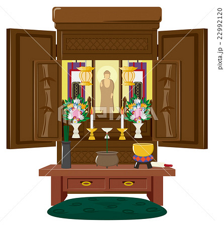 仏壇のイラスト素材