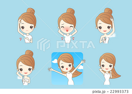 woman applying deodorant on underarm 22993373