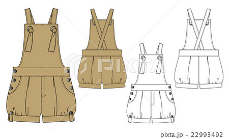 バルーンパンツ サロペットのデザイン画のイラスト素材 22993492 Pixta