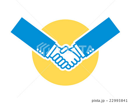 ビジネス握手アイコンのイラスト素材