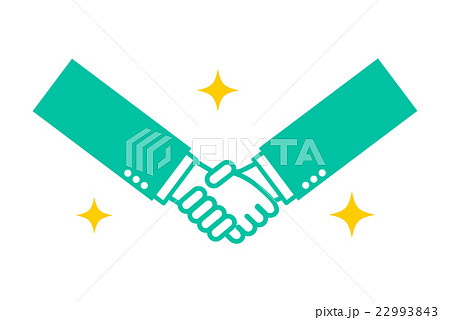 ビジネス握手アイコン キラキラ ビジネス握手アイコン キラキラ 22993843