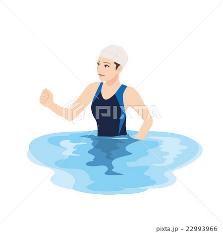 女性　プール 22993966