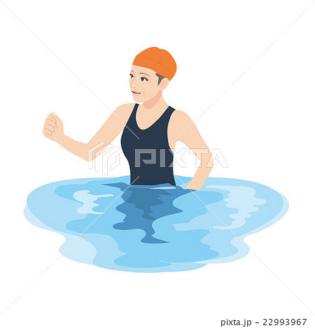 シニア　女性　プール 22993967