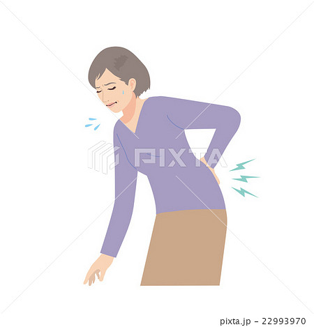 腰痛 高齢女性 イラストのイラスト素材 腰痛 高齢女性 イラストのイラスト素材