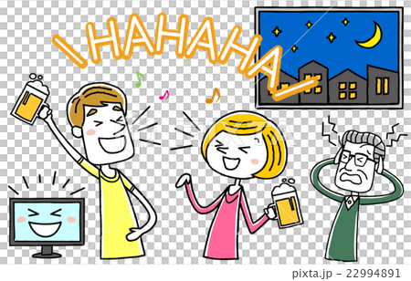 外国人旅行者が騒いで近所迷惑 22994891