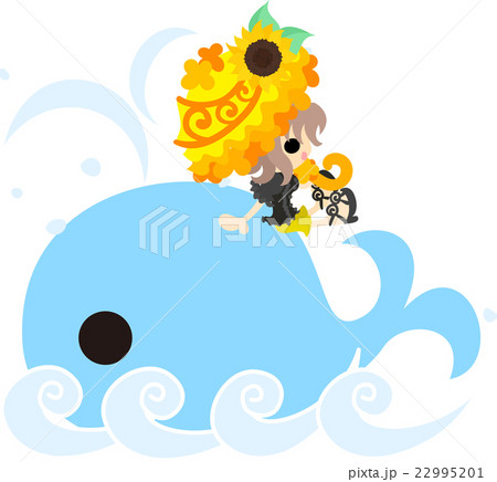 夏の思い出と大きな鯨と日傘の少女 22995201