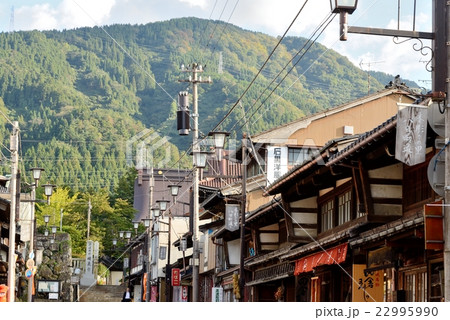 彫刻の町　富山県伊波の街並み 22995990