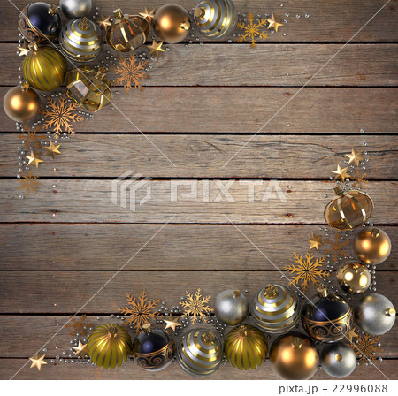 Christmas Decoration over wood background Christmas Decoration over wood background 22996088